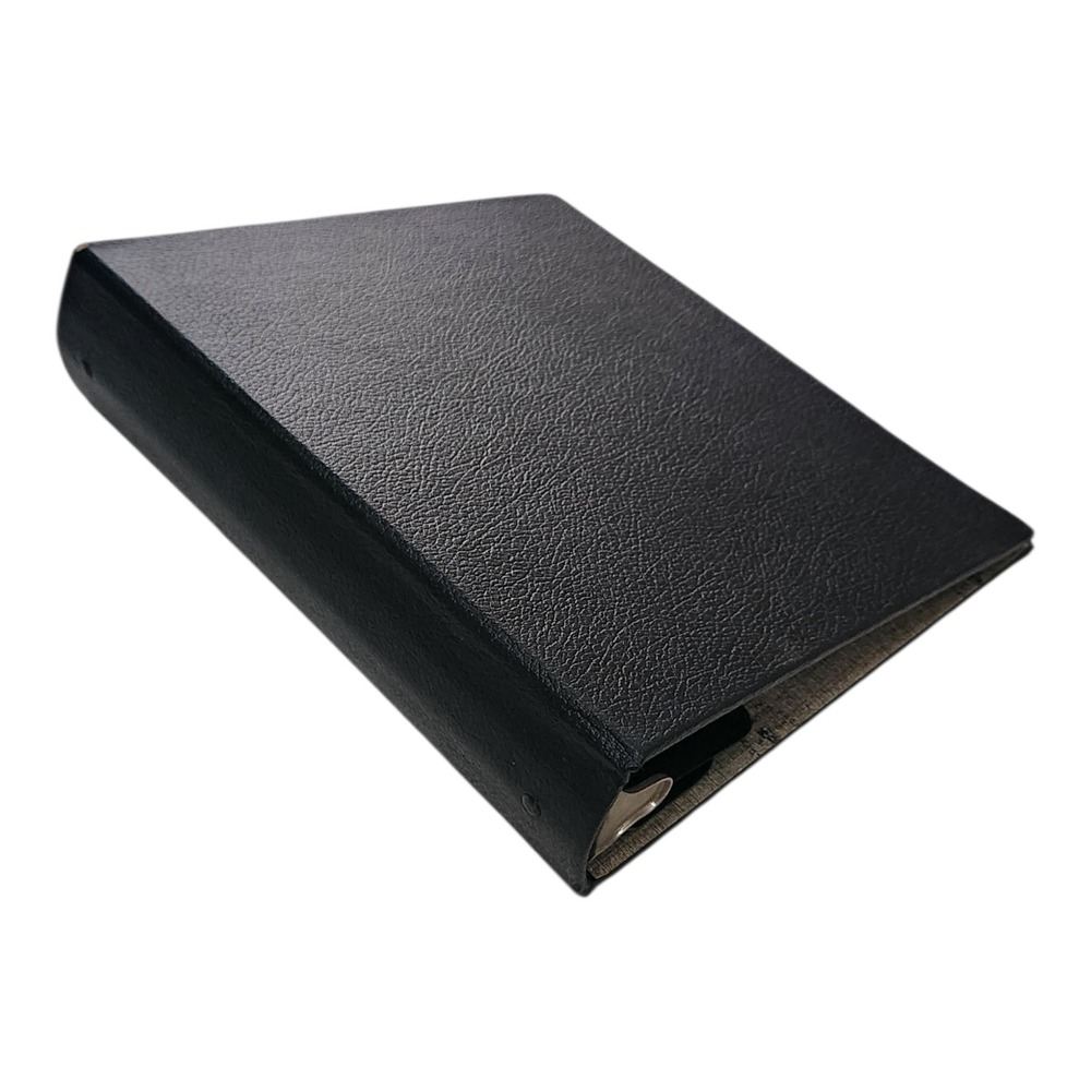 Vintage Columbia NY US‎ Government Property 3 Ring Binder Black Textured Cover